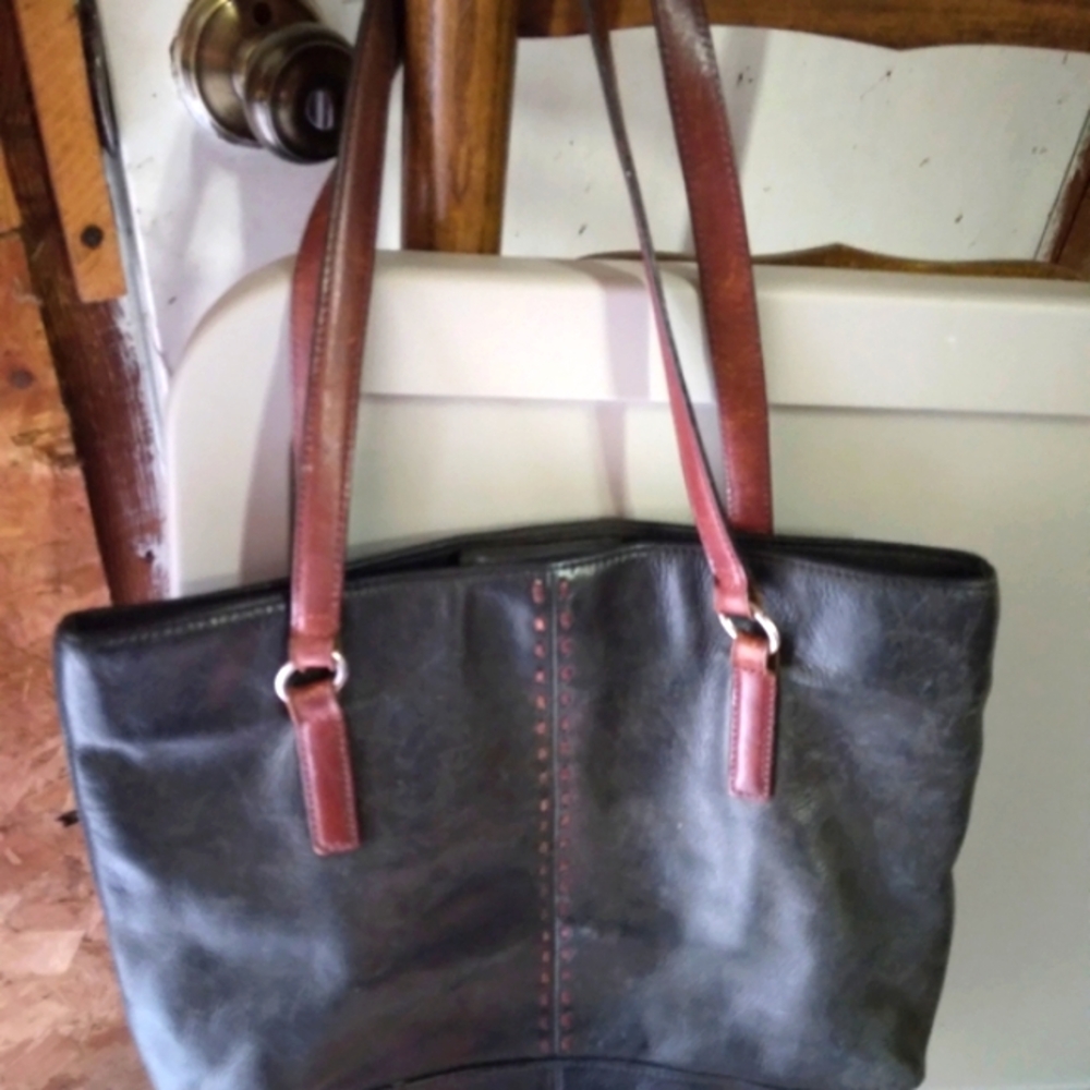 Elegant Black and Brown Tote Bag